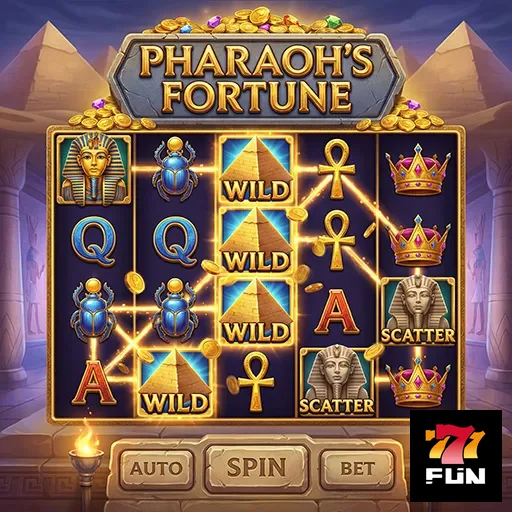 Ilustração de Explore os Slots e Games da 777fun com Pagamentos Rápidos