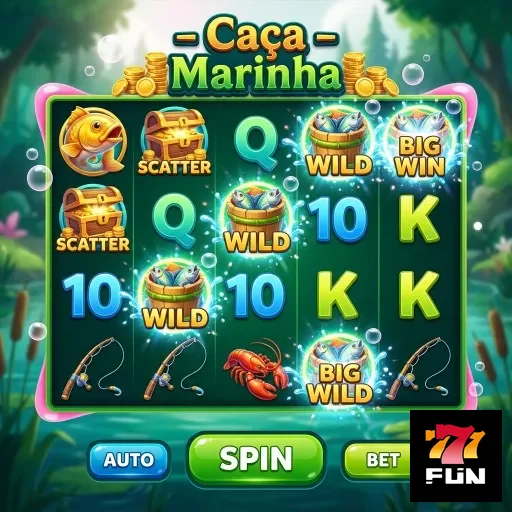 Ilustração de Explore os Slots e Games da 777fun com Pagamentos Rápidos